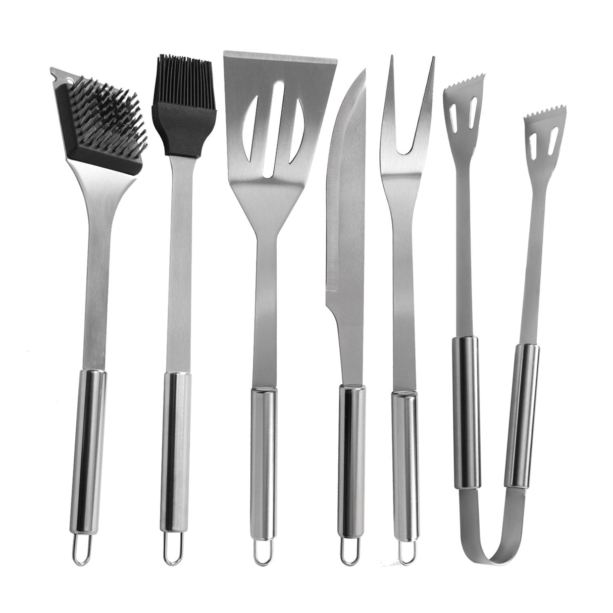 ASMOKE BBQ Tool Set, 6 Piece, Stainless Steel, Oxford Carry Bag