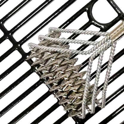 ASMOKE Triple-Head BBQ Grill Brush 42cm Stainless Steel Bristles Ergonomic Handle