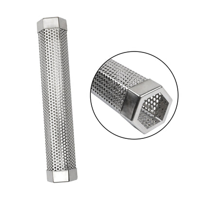 ASMOKE Pellet Smoke Tube 30x5cm Hexagonal 304 Stainless Steel 5Hr Smoke Any Grill