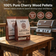 ASMOKE Cherry Wood Pellets, 18kg Bundle, 2 x 9kg Bags, 100% Pure Hardwood