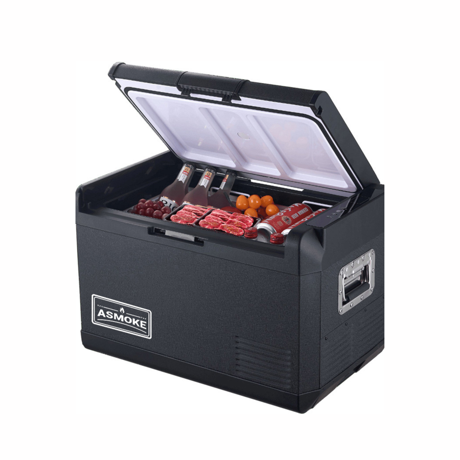 ASMOKE 37L Mini Fridge Compact Refrigerator Roll-Bond Evaporator -20°C Internal Light