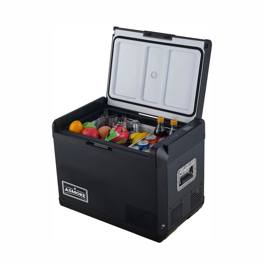 ASMOKE 47L Mini Fridge Compact Refrigerator Roll-Bond Evaporator -20°C Internal Light