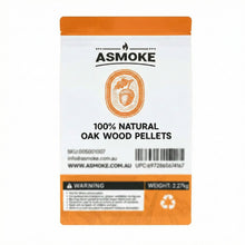 ASMOKE Oak Wood Pellets, 19kg Bulk Bundle, 8 x 2.27kg Bags