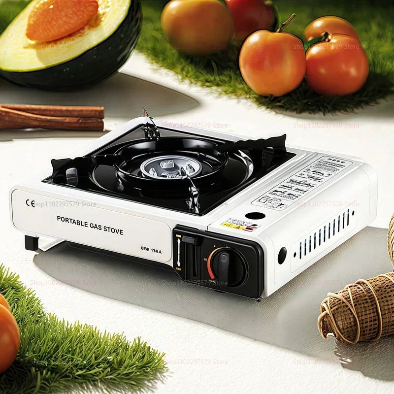 Portable camping stove with adjustable flame control