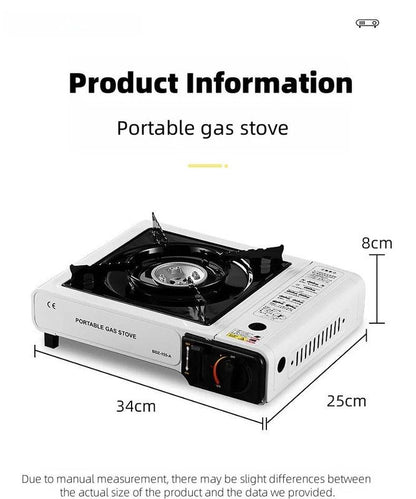 Lightweight white butane camping stove for camping and hiking
