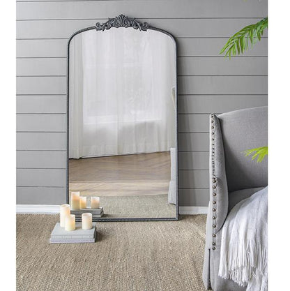 Ornate Metallic Floor Mirror 169x92cm Baroque Style - Statement Piece