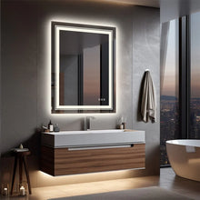 LED Bathroom Mirror 900x700mm Dimmable Anti-Fog Wall Mount Vanity