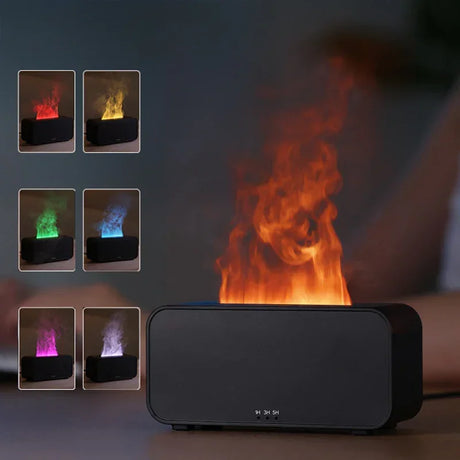 Black Aroma Diffuser - Flame Simulator - Flea Market
