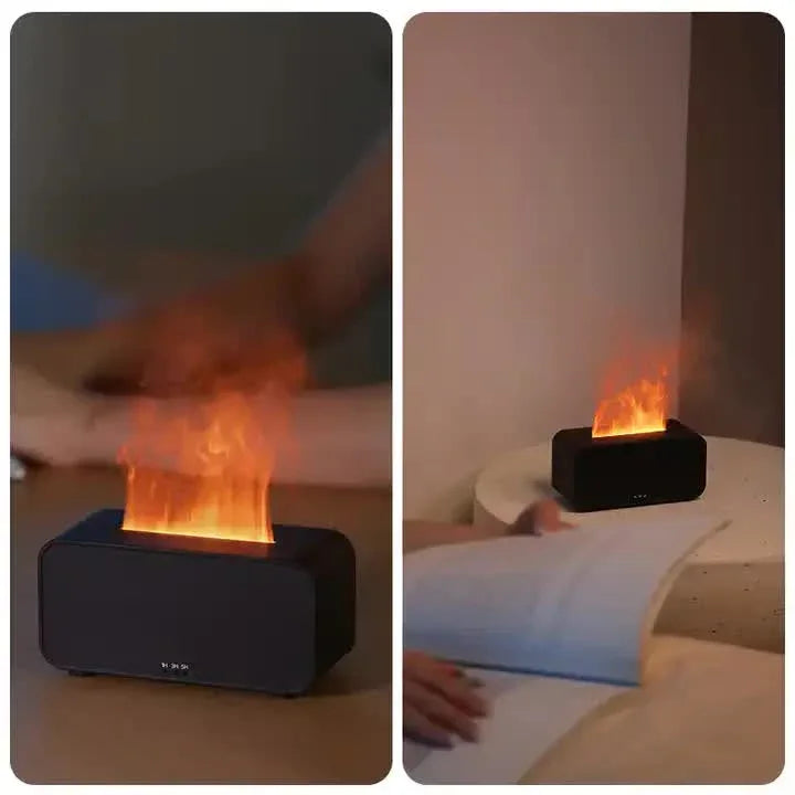 Black Aroma Diffuser - Flame Simulator - Flea Market
