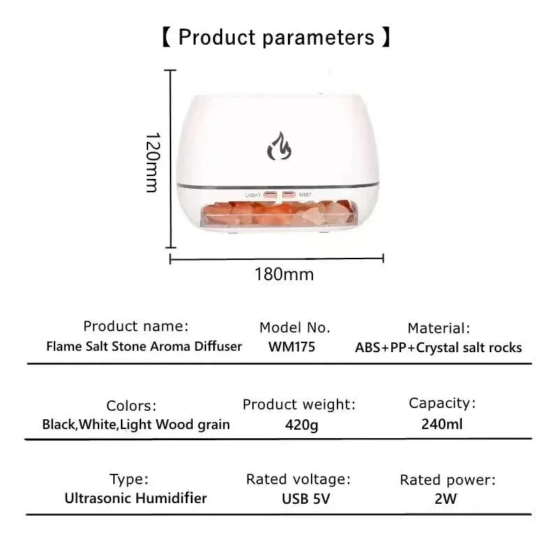 Black LED Flame Aromatherapy Diffuser - Flea Market