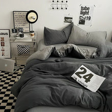 Grey 4-Piece Bedding Set - 1.5m Fitted Sheet & 200x230cm Duvet