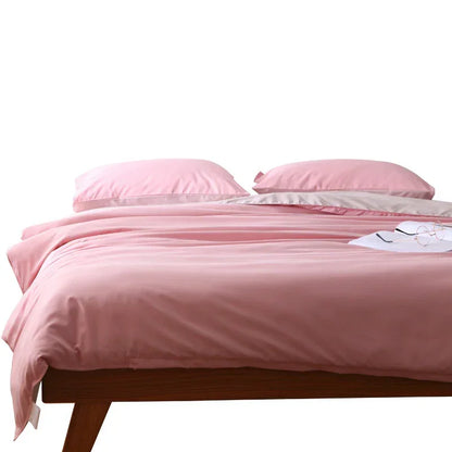 Light Brown 4-Piece Bedding Set - 2m Queen Fitted Sheet & Duvet