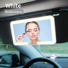 Car Sun Visor Makeup Mirror LED Light Tri-Color White - Touch Control Vanity