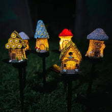 White And Red Solar Resin Garden Stake Light - Flea Market