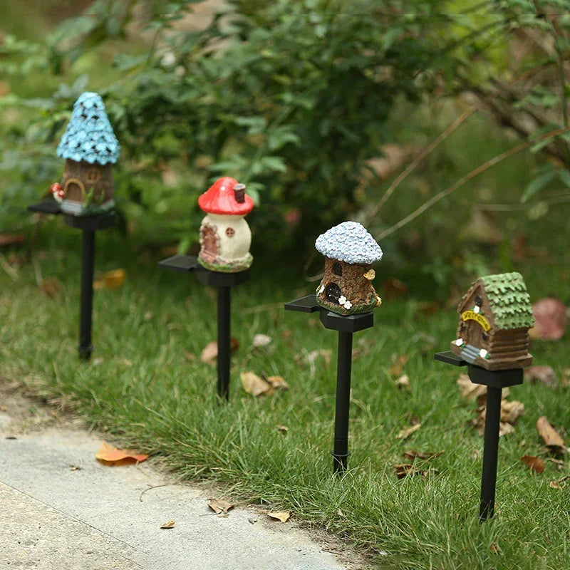 White And Red Solar Resin Garden Stake Light - Stacks Warehouse