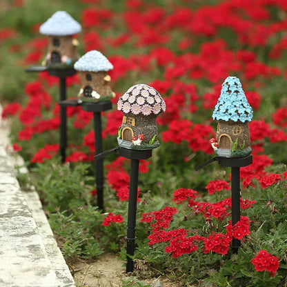 White And Red Solar Resin Garden Stake Light - Stacks Warehouse