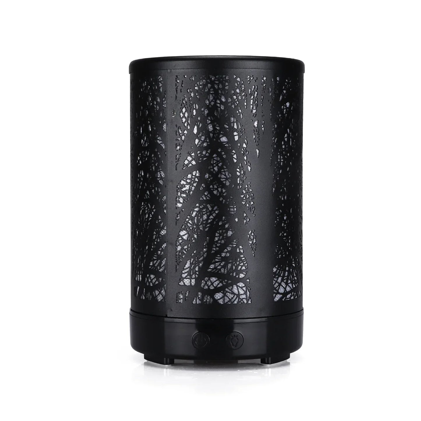 Forest Design Iron Essential Oil Diffuser 100ml - Black 7-Color LED Ultrasonic Humidifier