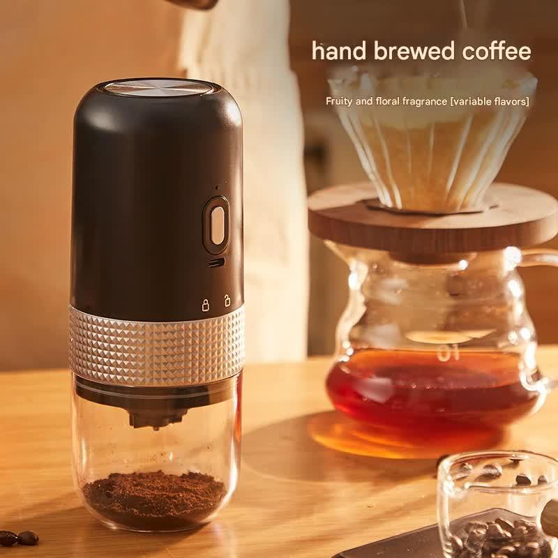 Wireless Portable Electric Coffee Grinder USB-C Rechargeable Adjustable White