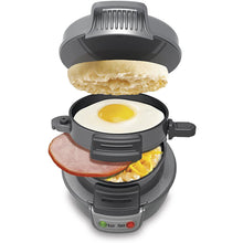 Multi-Layer Sandwich & Burger Maker with Egg Cooker Plate Non-Stick Slide-Out Assembly Red