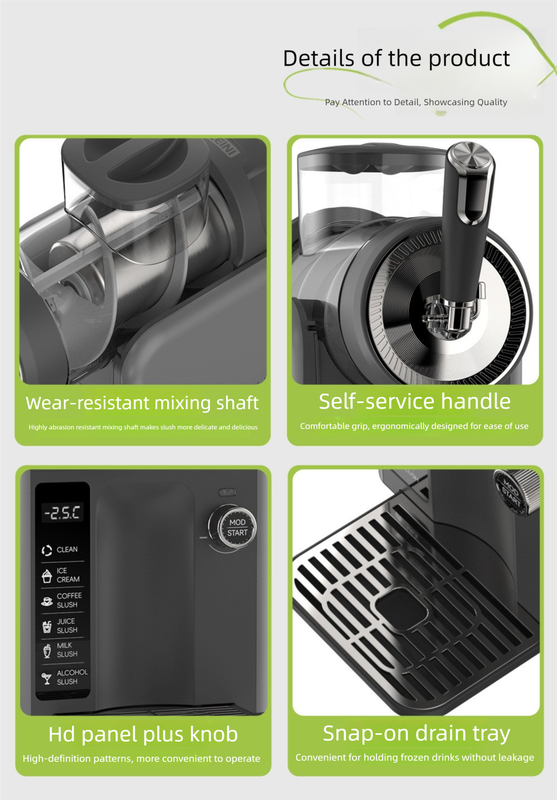 5-in-1 Cold Drink & Ice Cream Maker Slush- 1.8L Dark Grey