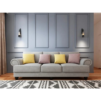 The Cloud Nine 3-Seater Sofa Grey - Stacks Warehouse