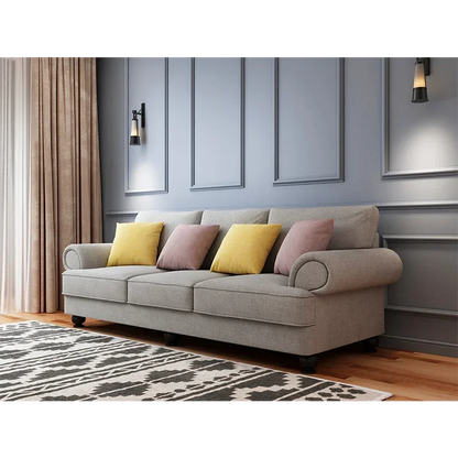 The Cloud Nine 3-Seater Sofa Grey - Stacks Warehouse