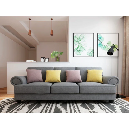 The Cloud Nine 3-Seater Sofa Slate Grey - Stacks Warehouse