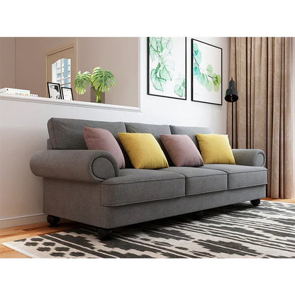 The Cloud Nine 3-Seater Sofa Slate Grey - Stacks Warehouse