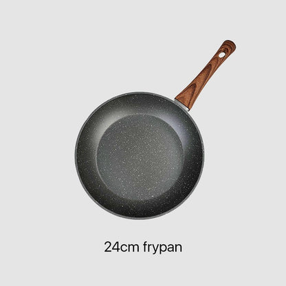 5-Piece Non-Stick Marble Coating Cookware Set with Frypans and Saucepans