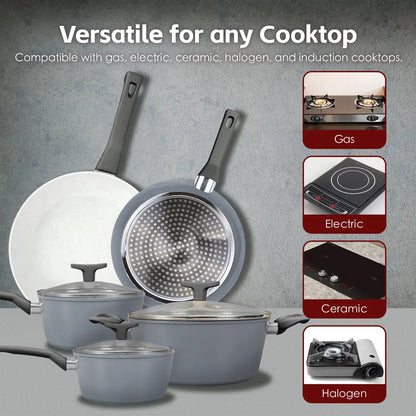 Non-Stick Marble Coating Saucepan with Lid 20cm
