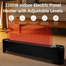 2200W Graphene Floor Heater Slim Panel Electric 25m² Ultra-Quiet Tip-Over Overheat Protection