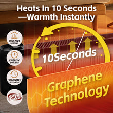2200W Graphene Floor Heater Slim Panel Electric 25m² Ultra-Quiet Tip-Over Overheat Protection