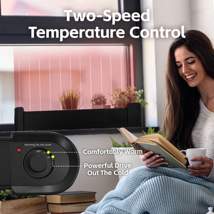 2200W Graphene Floor Heater Slim Panel Electric 25m² Ultra-Quiet Tip-Over Overheat Protection