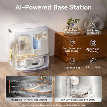 Narwal Freo Z10 Robotic Vacuum and Mop Cleaner - Covers Every Angle Without Any Tangles