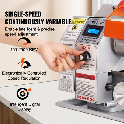 VEVOR Mini Metal Lathe 180x400mm 800W 150-2500 RPM Benchtop