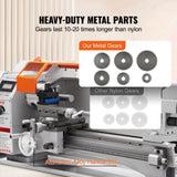 VEVOR Mini Metal Lathe 180x400mm 800W 150-2500 RPM Benchtop