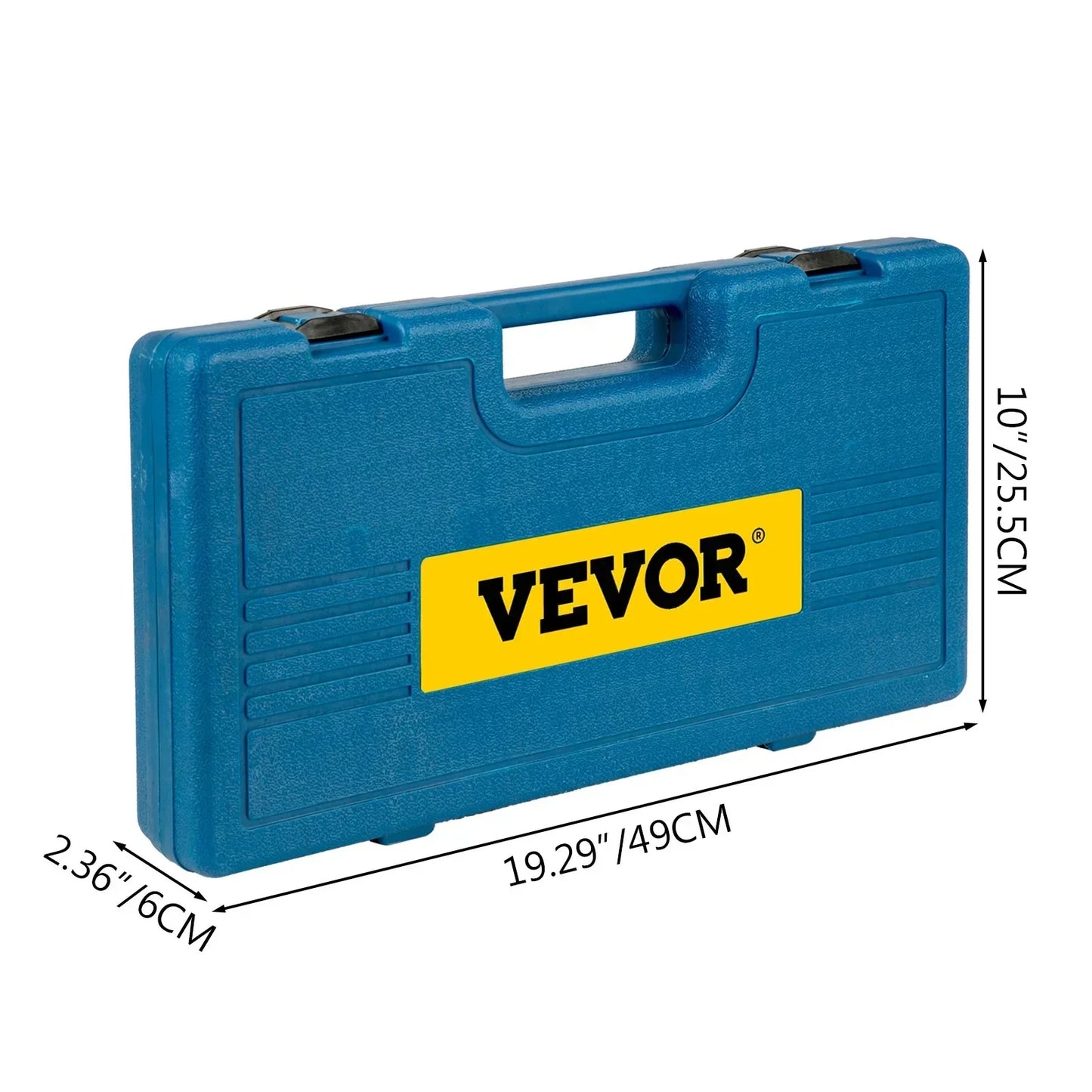 VEVOR 26pc 1/2" Drive Impact Socket Set Metric 10-36mm Deep 6-Point