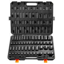 VEVOR 59pc Impact Socket Set 3/8" 1/2" Drive 6-Point Ratchet Kit