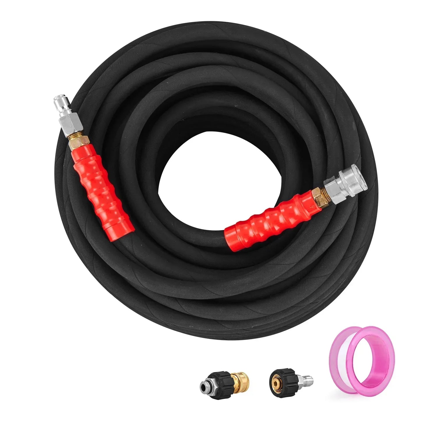 VEVOR 100ft Pressure Washer Hose 3/8" 4800PSI Kink-Free Heavy-Duty