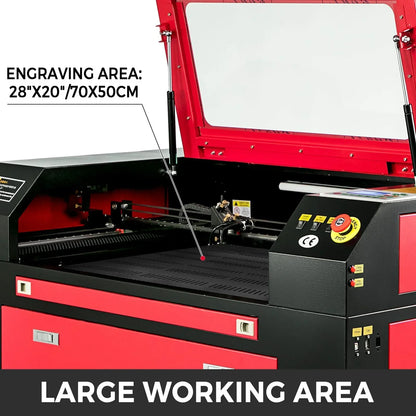 VEVOR 80W CO2 Laser Engraver - 700x500mm Cutting Machine with Colour Screen