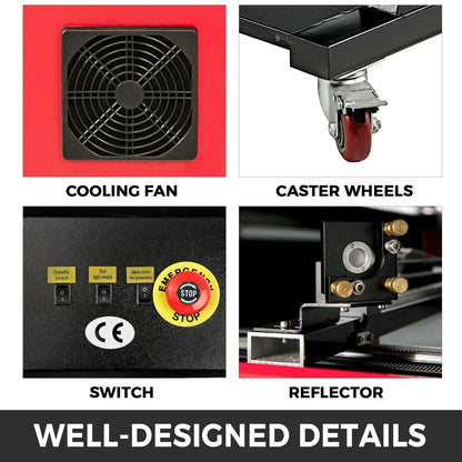 VEVOR 80W CO2 Laser Engraver - 700x500mm Cutting Machine with Colour Screen