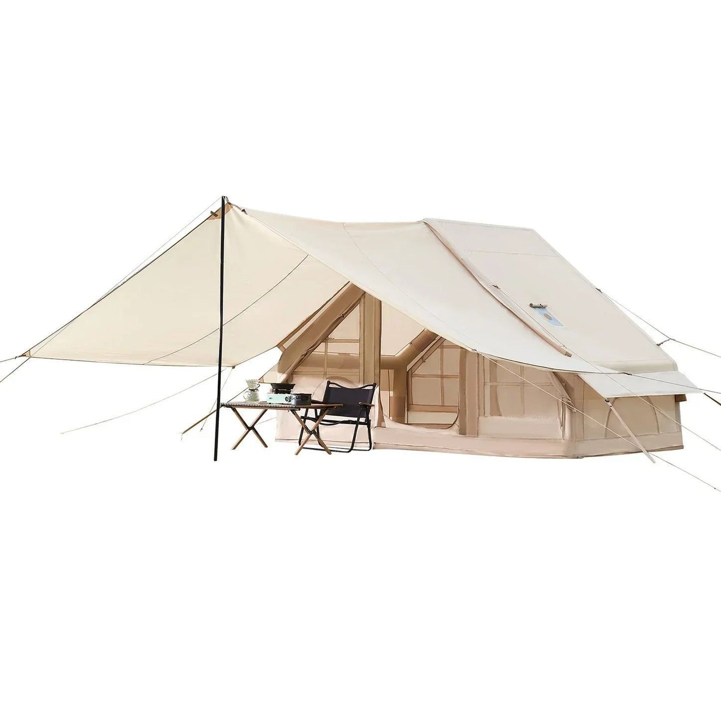 VEVOR Inflatable Camping Tent 3-5 Person Easy Setup Blow Up 4 Season Glamping