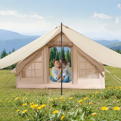 VEVOR Inflatable Camping Tent 3-5 Person Easy Setup Blow Up 4 Season Glamping