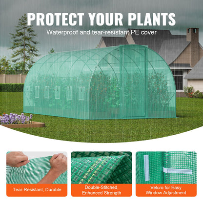 Tunnel greenhouse side-opening swing door