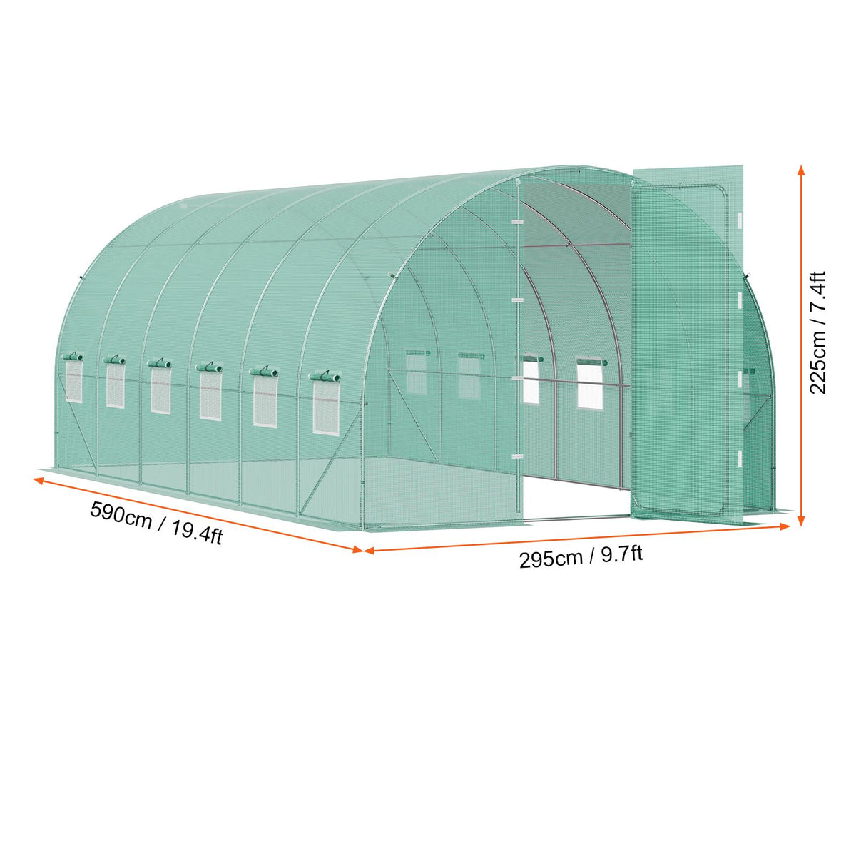 Tunnel greenhouse diagonal bracing bars for stability