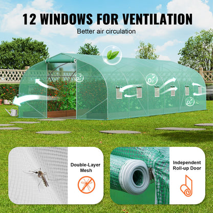 Tunnel greenhouse 140gsm high-density PE cover, waterproof and sun-resistant