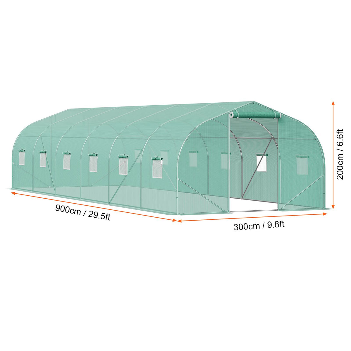 Tunnel greenhouse U-shaped ground stakes and tie-downs