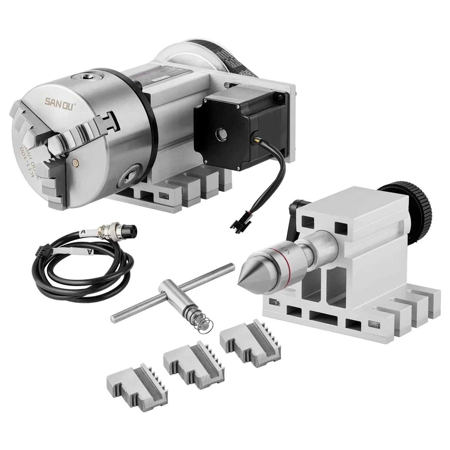 VEVOR Dividing Head 100mm 3-Jaw Chuck CNC 4th Axis Rotational