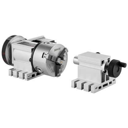 VEVOR Dividing Head 100mm 3-Jaw Chuck CNC 4th Axis Rotational