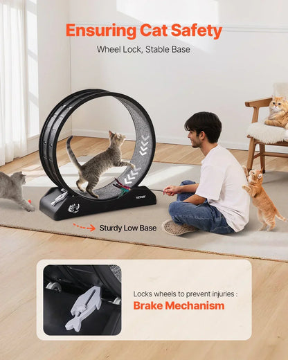 VEVOR 31.5" Cat Exercise Wheel - Large Running Wheel with Brake